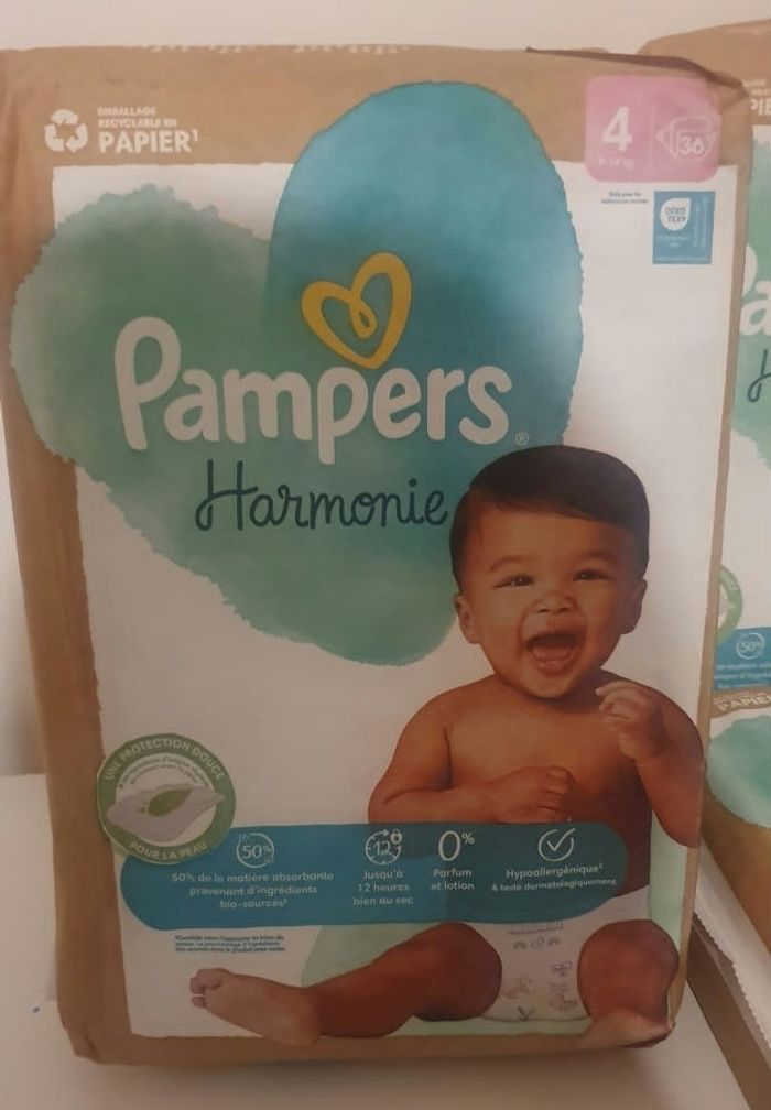 Couches pampers Harmonie taille 4 - photo numéro 2