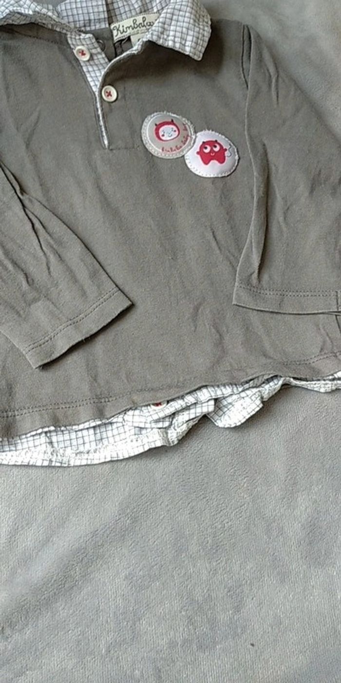 Chemise tee shirt Polo manches longues Garçon 6 mois Petit diable Kimbaloo Baby Boy - photo numéro 5