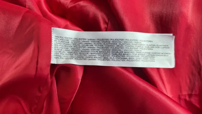 💕 veste blazer rouge #mango taille 38 M - photo numéro 8