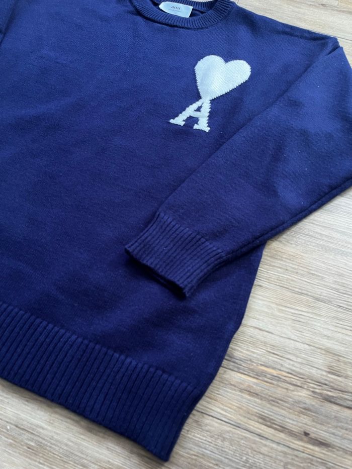 Pull Ami Paris bleu - photo numéro 7