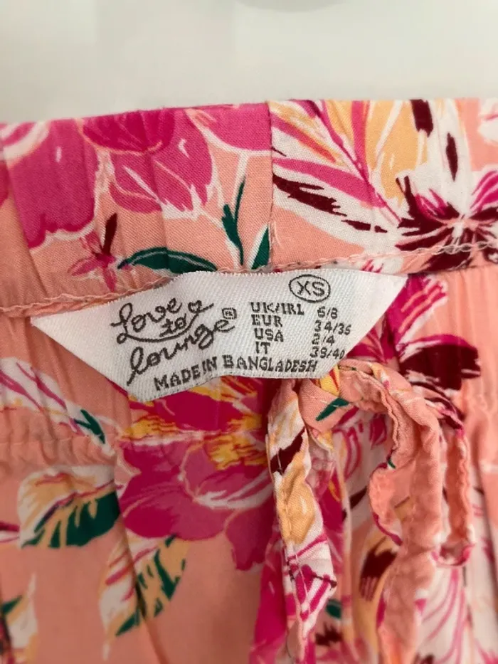 Short pyjama rose à fleurs - photo numéro 5