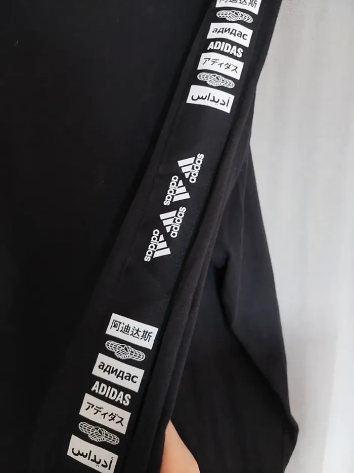 Adidas manches longues noir – Taille L – 100% coton - photo numéro 2