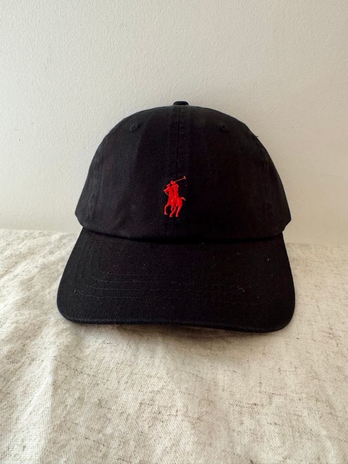 Casquette Ralph Lauren noire logo rouge - photo numéro 2