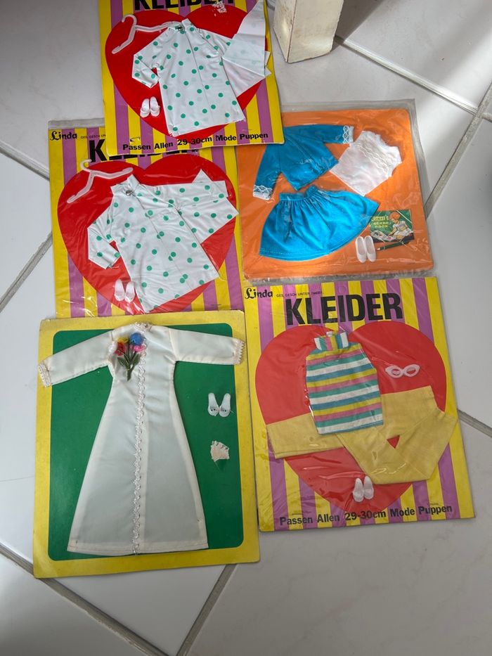 Lot de 5 tenue poupée style barbie, vintage - photo numéro 2