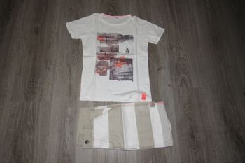 ENSEMBLE 2 PIÈCES GARÇON : TEE SHIRT + BERMUDA - LITTLE CAPTAIN - 8 ANS - n°07