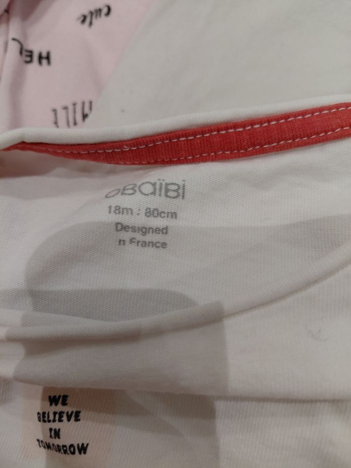 Lot de pull et t-shirt manches longues taille 18 mois 80 cm - photo numéro 3