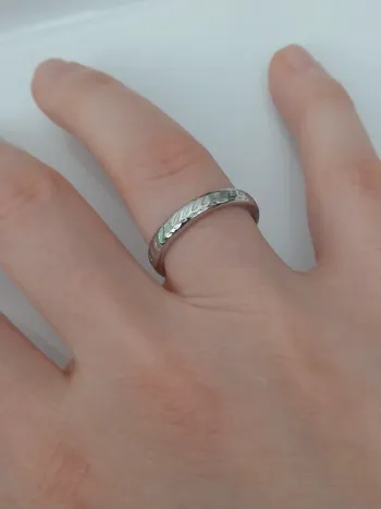 Bague argentée tendance en acier inoxydable