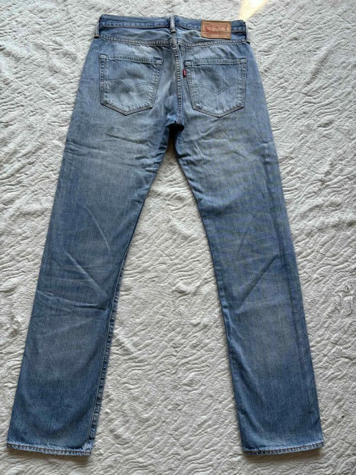 Jean levi’s 501 homme bleu clair effet délavé coupe regular straight droit taille W32 L/42 L34 - photo numéro 12