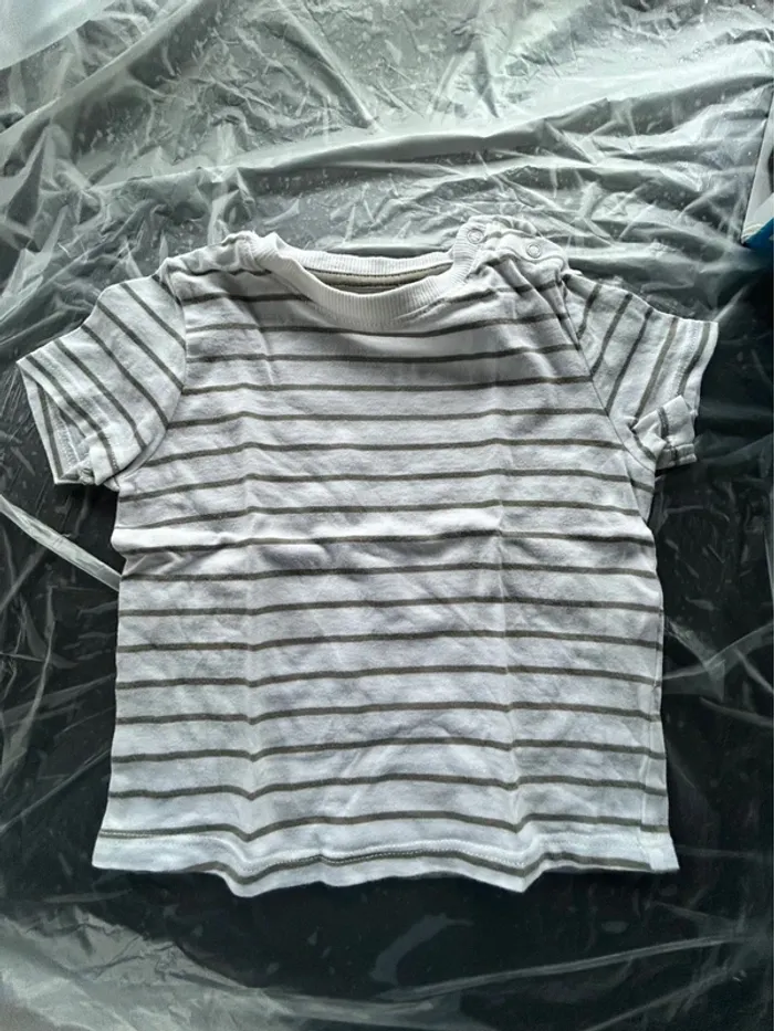TEE shirt rayer kaki