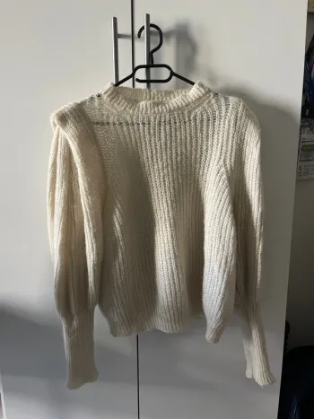 Pull blanc en laine