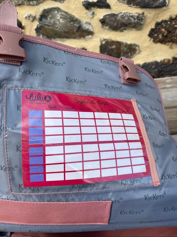 Cartable primaire rose et gris - Kickers - photo numéro 7