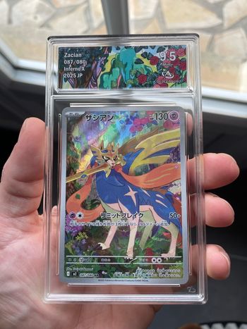 Pokémon carte gradée Zacian AR CA 9.5