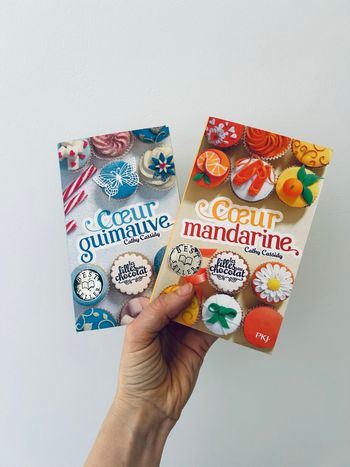 Lot livres enfant les filles au chocolat coeur guimauve et cœur mandarine Cathy Cassidy