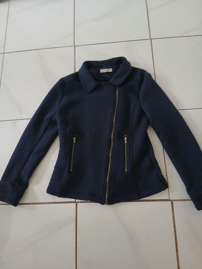 Veste fille en polyster taille 14 ans couleur bleu marine - photo numéro 7