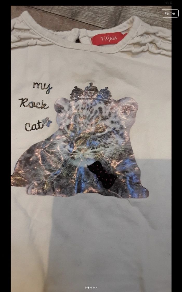 Tee shirt manche longue avec lionceaux - photo numéro 2