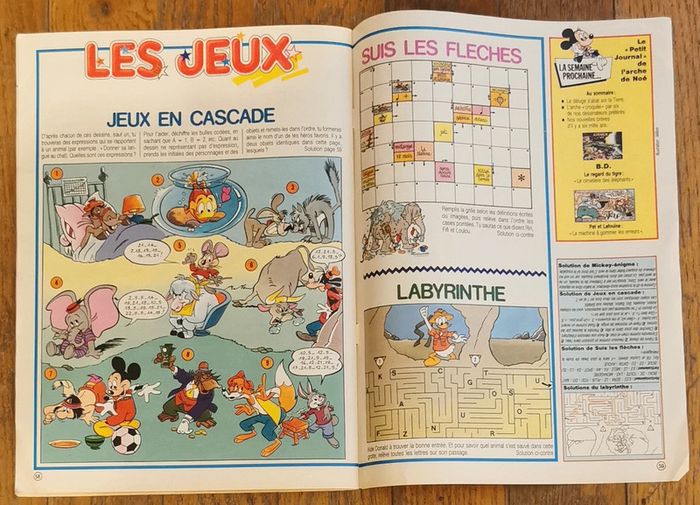 Ancien journal de mickey avec cadeau Arche de Noé 1988 N°1870 vintage - photo numéro 17