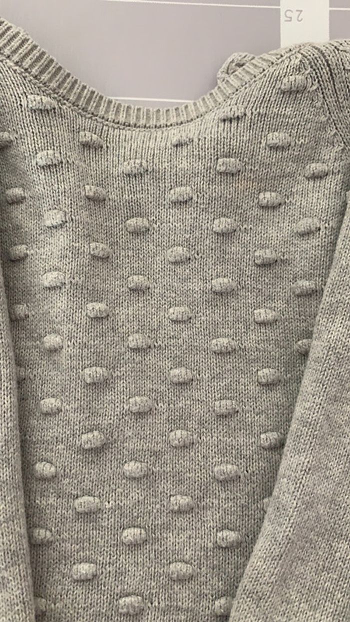 Pull gris manches longues - photo numéro 2