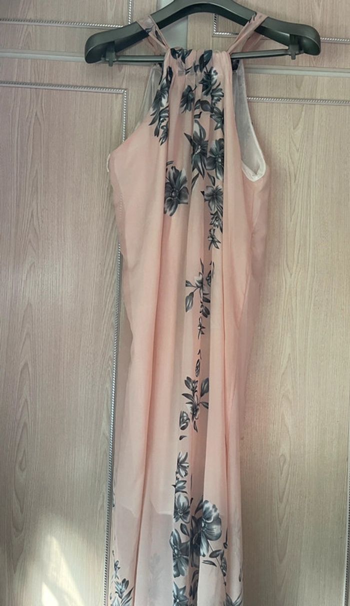 Robe longue taille xl rose poudrée - photo numéro 2