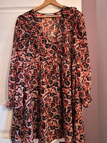 Robe légère bordeaux rose manches longues Kilibbi TU