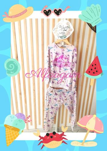Pyjama Jurassic park rose 9/10ans