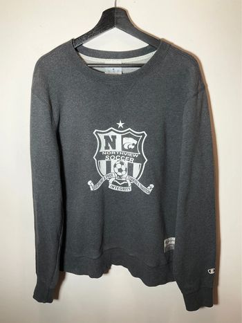 Sweat universitaire à col rond gris foncé pour homme Champion Northview Soccer Wildcats taille M 260