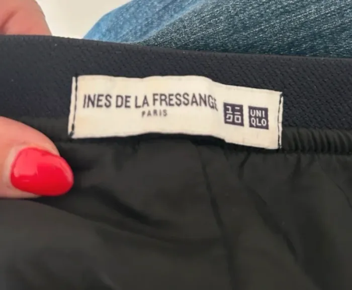 Inès de la Fressange, by Uniqlo pantalon rayé noir en laine, femme, taille 38 - photo numéro 4