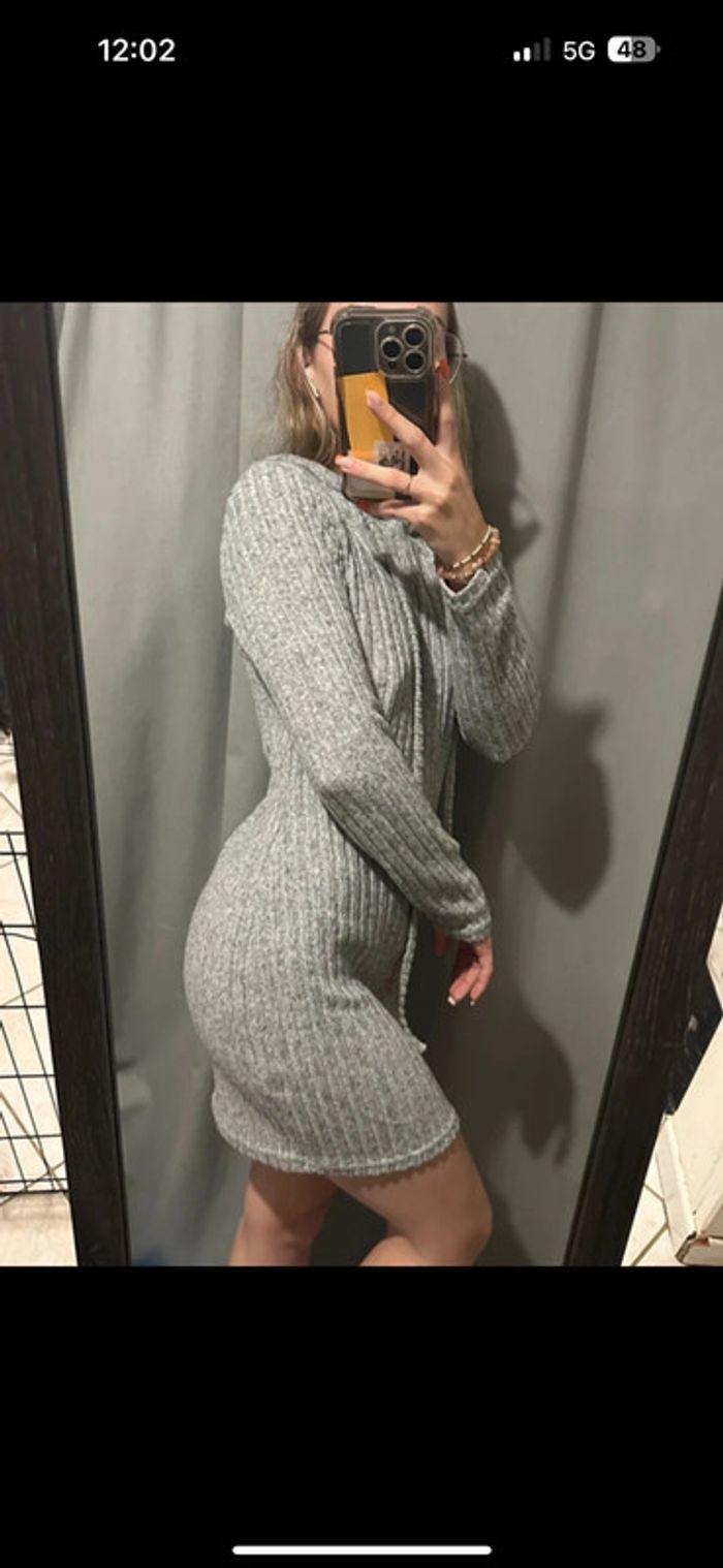 Robe pull gris S - photo numéro 2