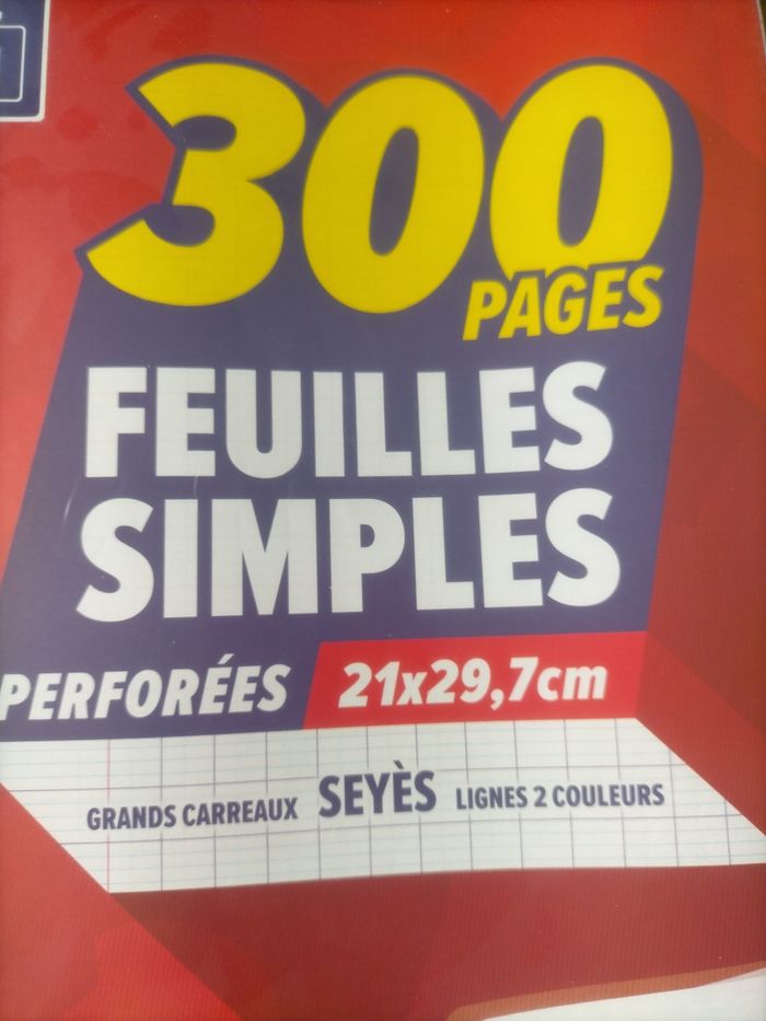 Lot feuilles simples perforées Oxford - photo numéro 2