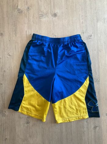 Short de basketball bleu et jaune pour enfant Under Armour taille XL 16/18ans 255