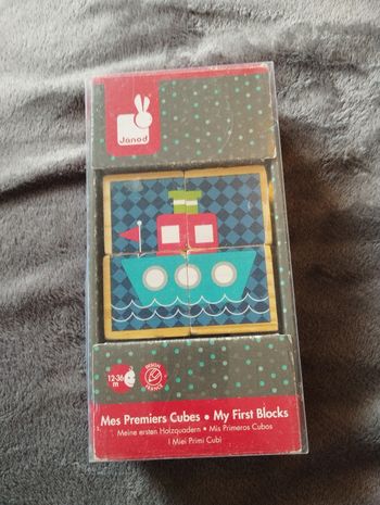 Puzzles cubes Janod 4 pièces 