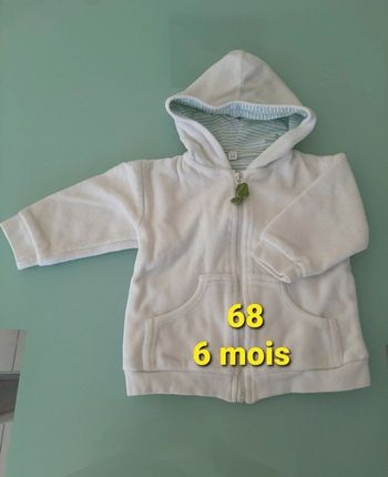 Veste zippé bébé 6 mois