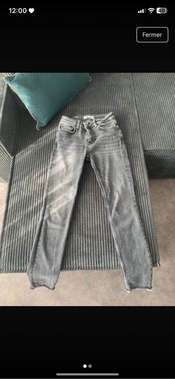 Jeans slim gris