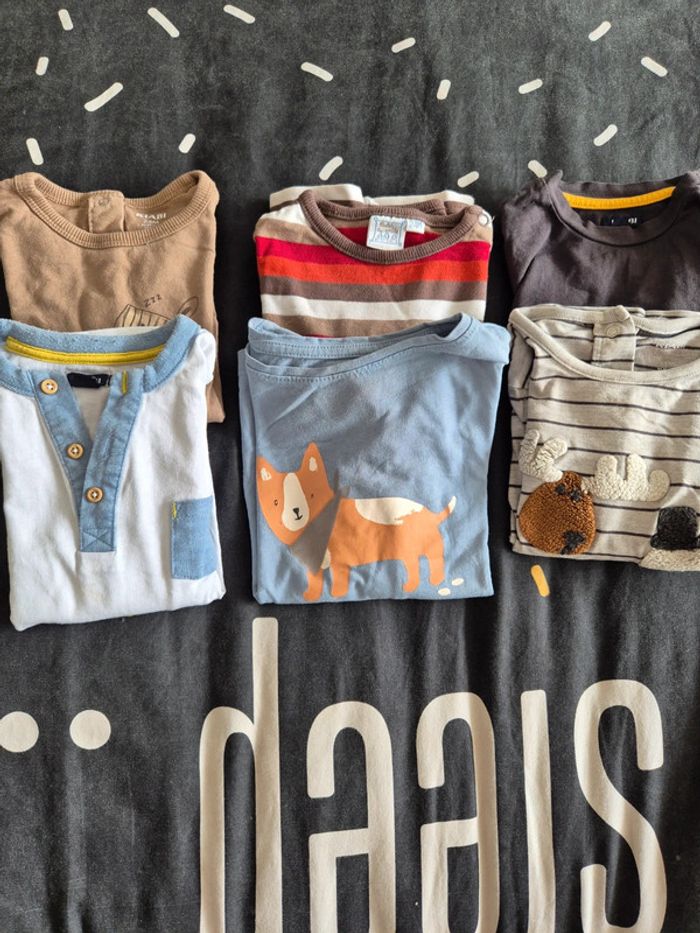 Lot Hauts manches longues 24 mois