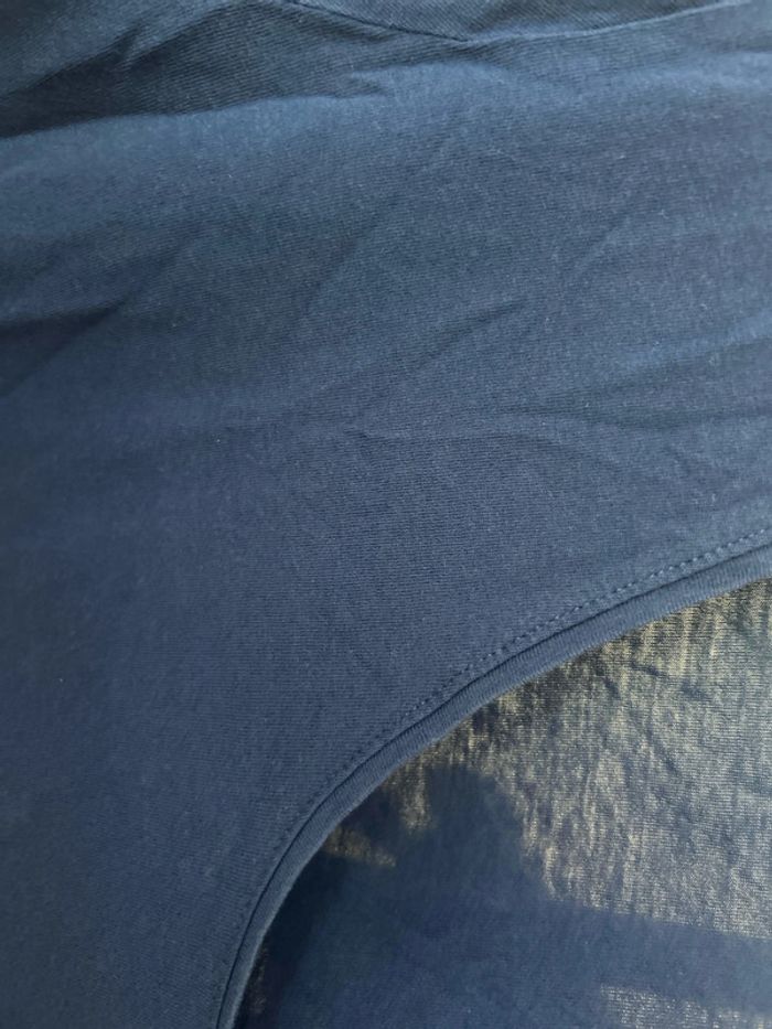 Tee shirt manche longue bleu Metallic - photo numéro 4