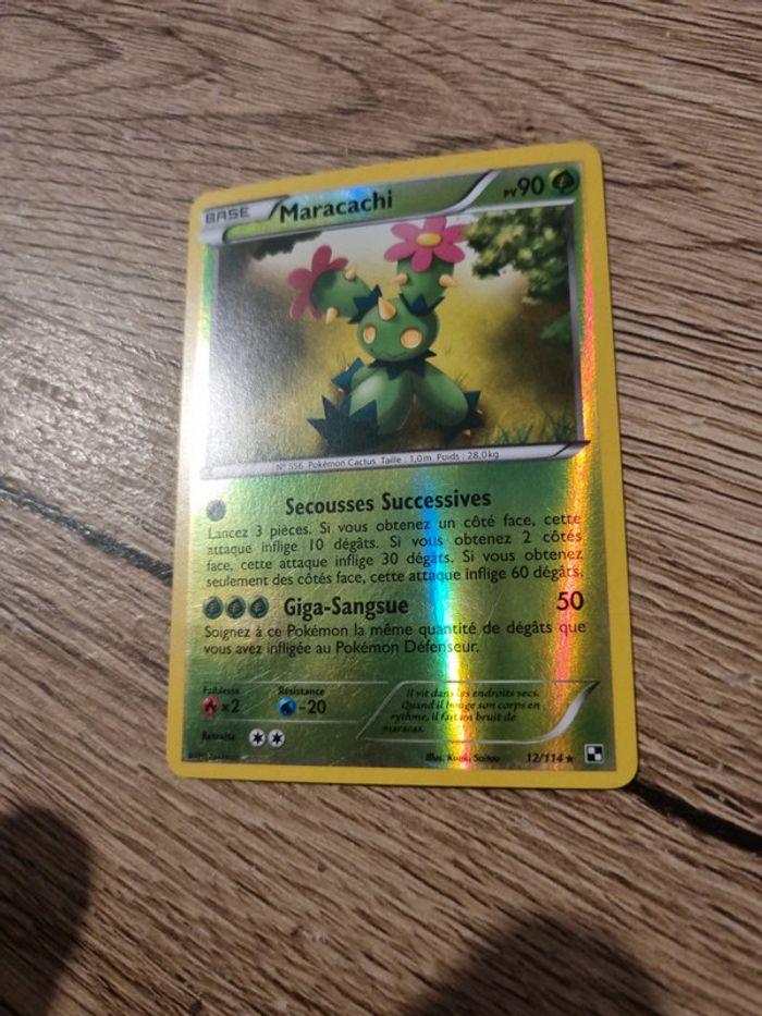 Carte pokémon maracachi reverse 12/114 année 2011 - photo numéro 2