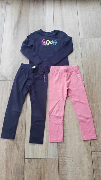 Lot de 2 leggings + 1 tee shirt Esprit 3 ans