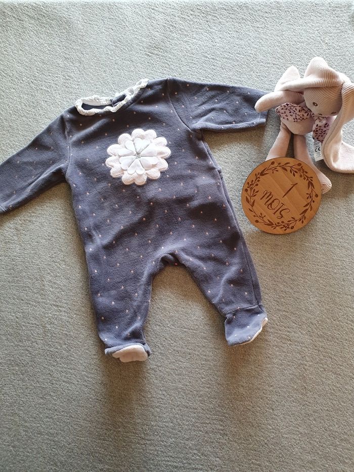 Lot de 3 pyjamas velours Okaidi 1 mois - photo numéro 3