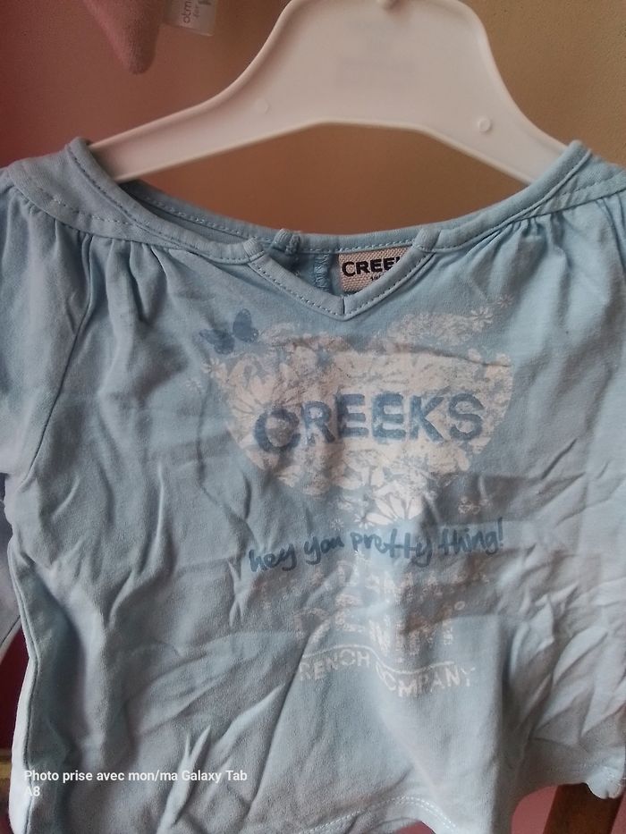 T shirt fille creeks 18 mois - photo numéro 2