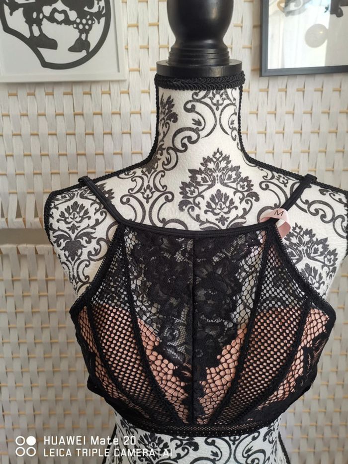 💕Jolie brassière avec coque  ampliforme noir en dentelle - soleil sucré -femme TM/ 38 💕 - photo numéro 3