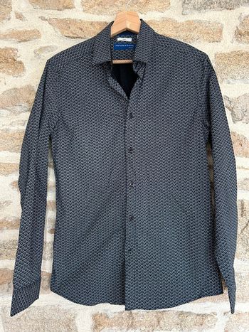 Chemise noire à motifs - Jules - Homme