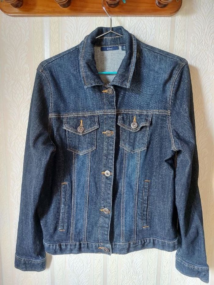 Veste en jean bleu foncé