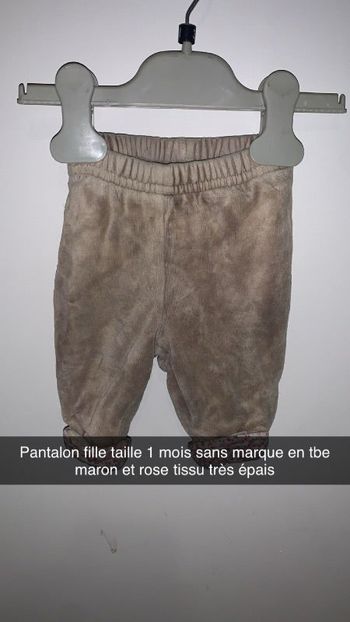 Pantalon fille taille 1 mois