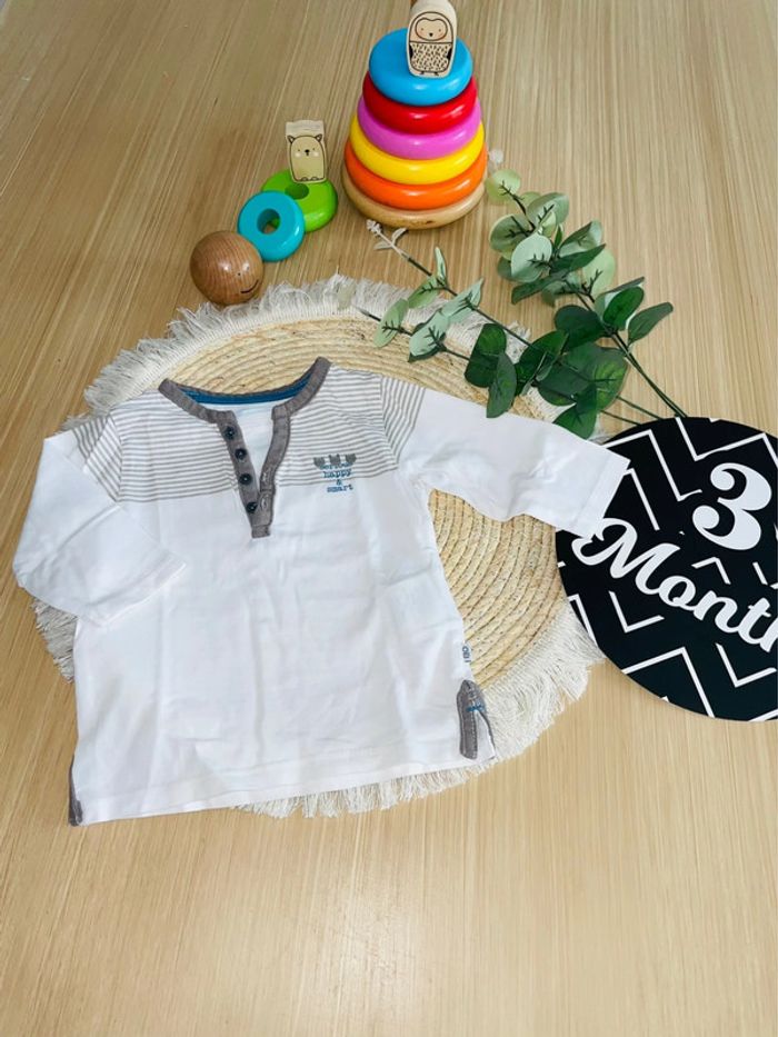 Ensemble 5 pièces ! pantalon chemise et t-shirt manches longues 3 mois obaïbi - photo numéro 4