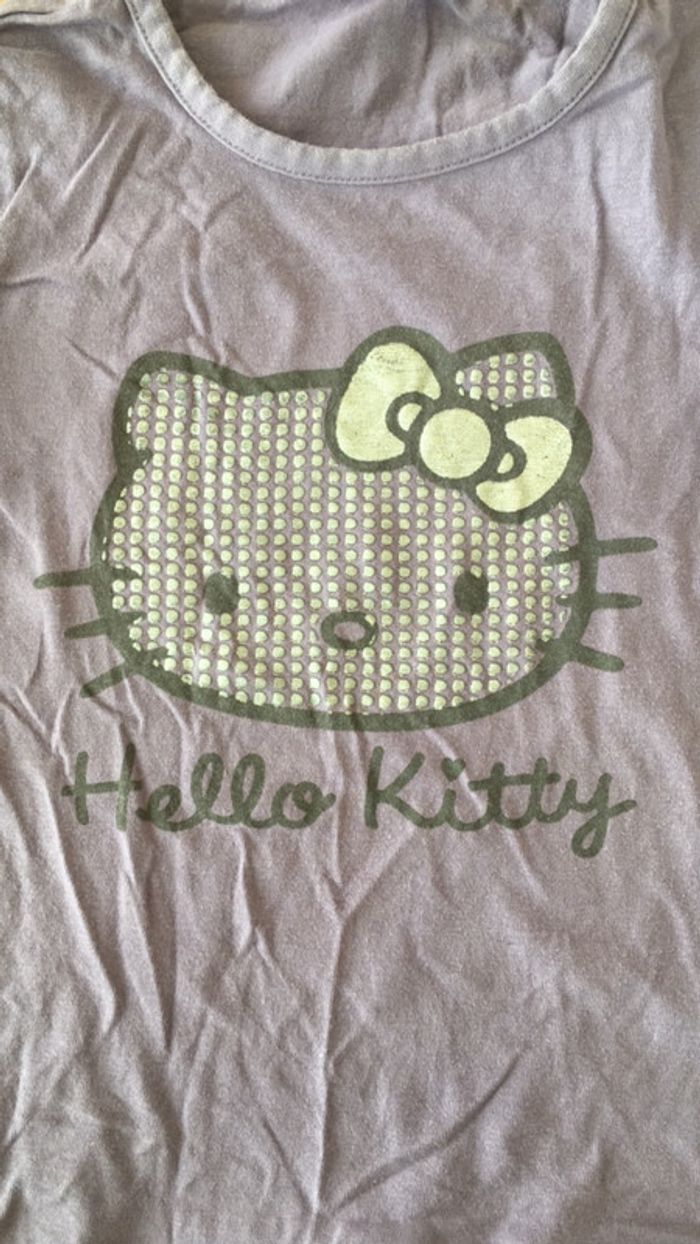 T-shirt manches courtes violet Hello Kitty - photo numéro 4