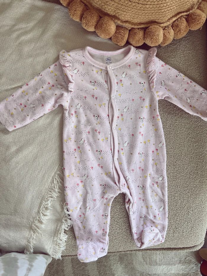 Pyjama velours rose à volants - photo numéro 3