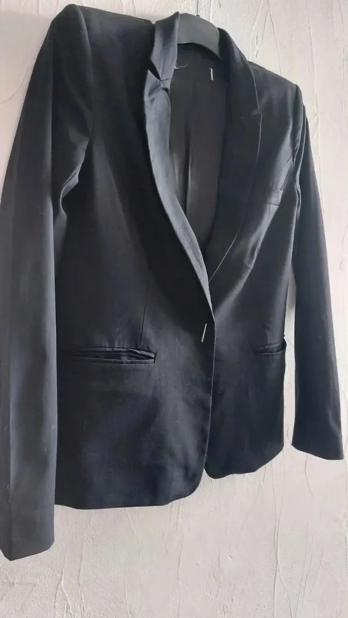 Veste noire élégante 1 bouton - photo numéro 3