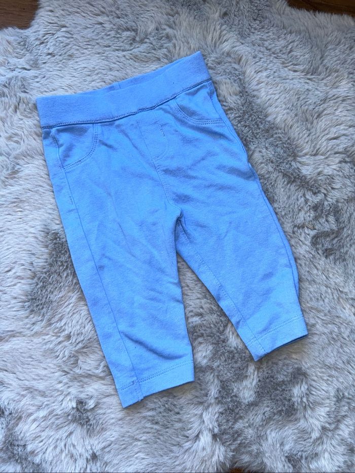 Pantalon souple / legging bleu - 6 mois - Tex Baby