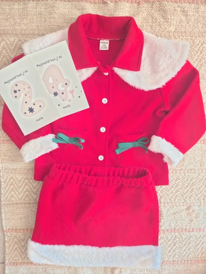 Ensemble Noël rouge 24 mois Porté 2h - photo numéro 4