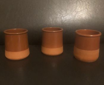 Lot de 3 pots vintages en terre cuite