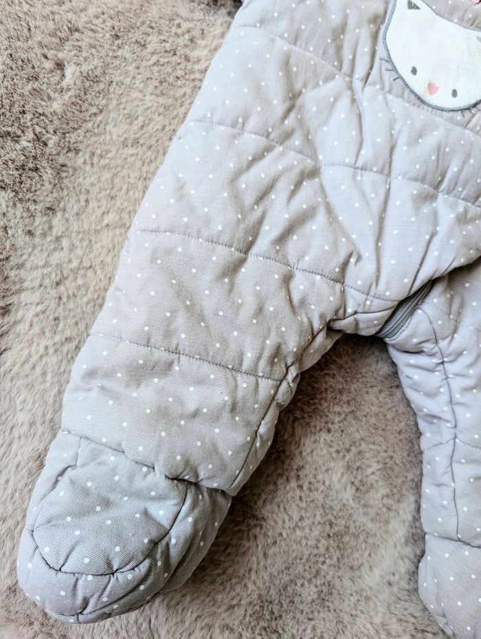 Combipilote polaire grise a poids fermeture plus pressions de marque obaibi 3/6 mois - photo numéro 2